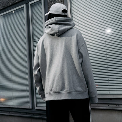 Back side of the kuffiye pattern on grey Women's Oversized Hoodie with no print