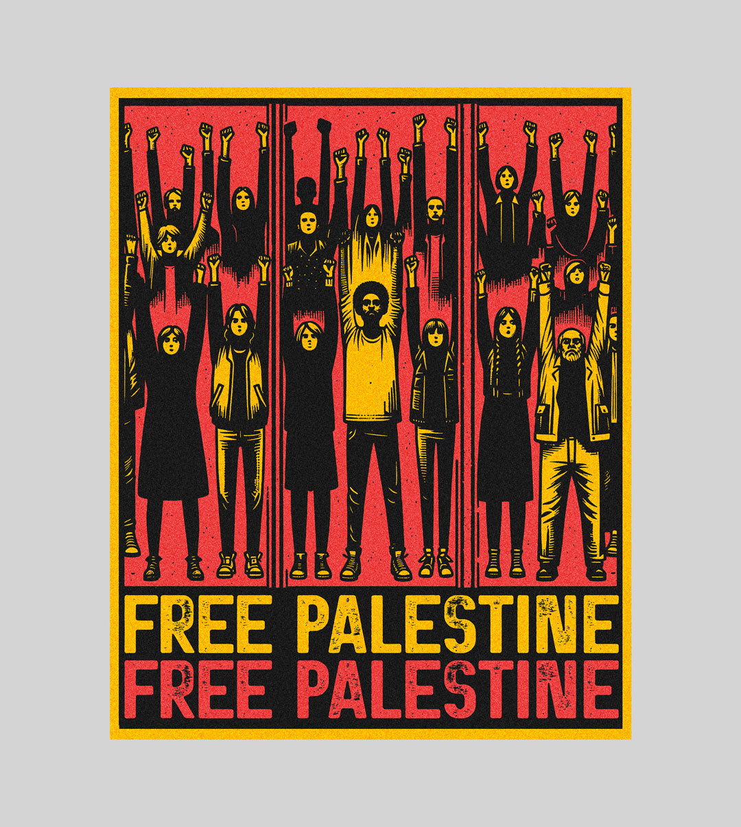 Collab: Debashish Chakrabarty – Free Palestine Womens Tee