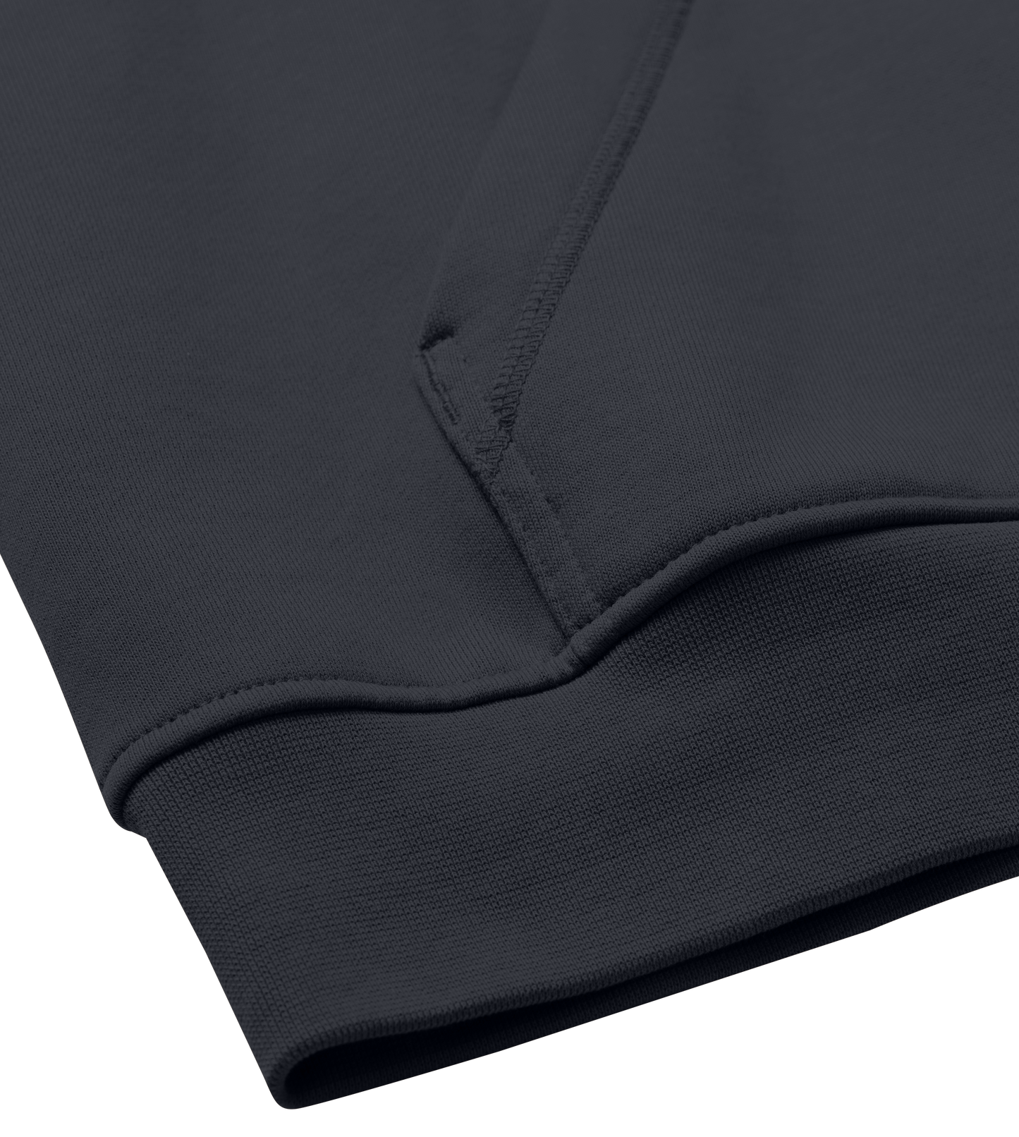 Details of the off-black Men's Boxy Hoodie